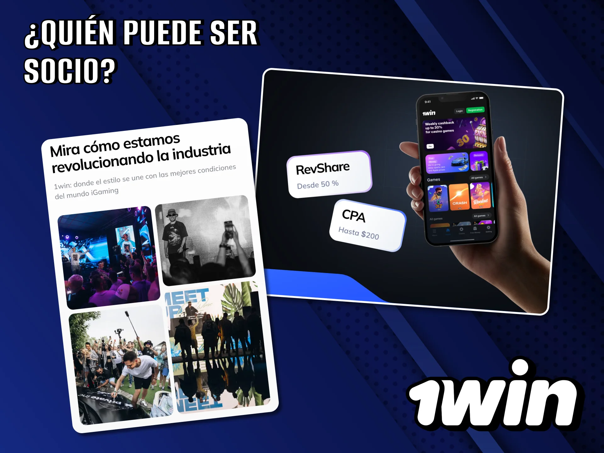 Consulte las condiciones y descubra quién puede convertirse en socio de 1Win.