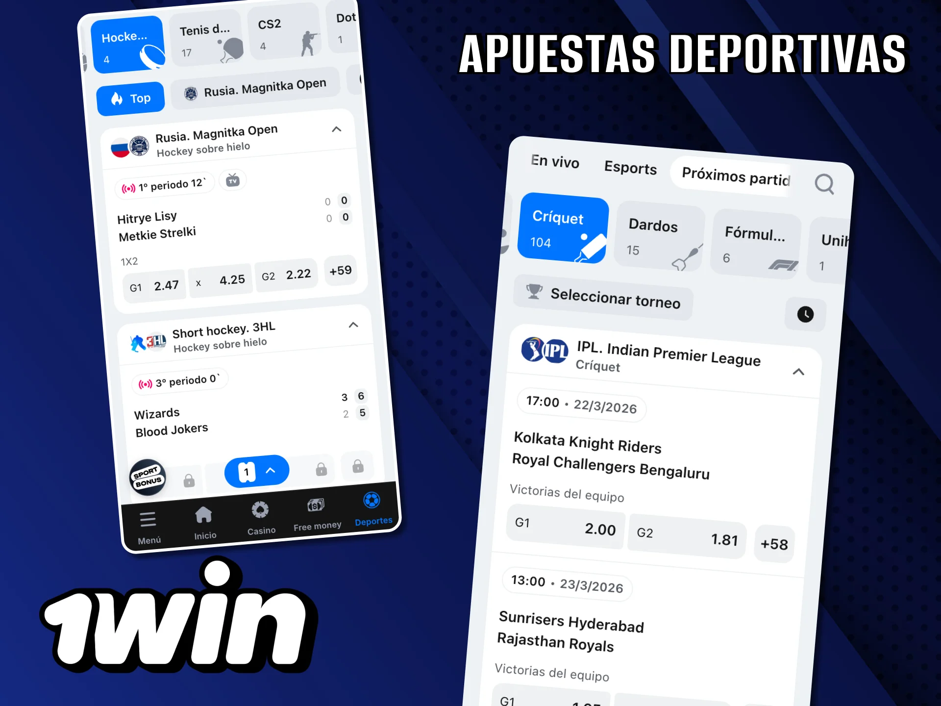 Explora la amplia gama de disciplinas deportivas que se ofrecen en la aplicación de la empresa de apuestas 1Win.