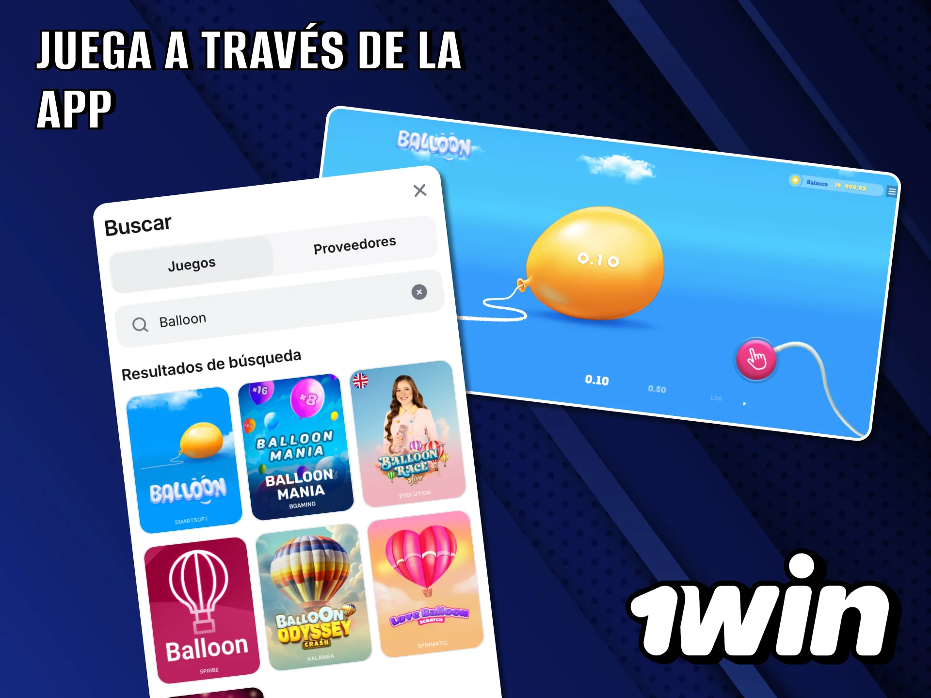 Juega a Balloon en la aplicación 1Win desde cualquier parte del mundo.