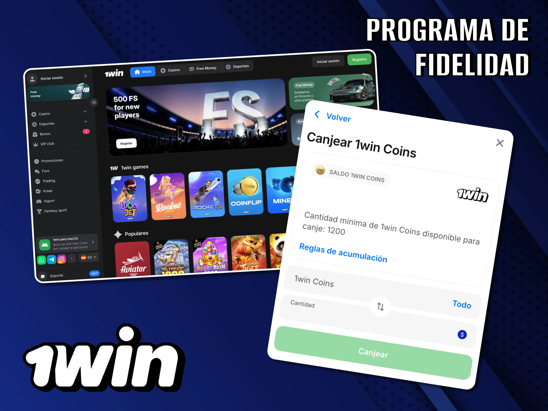 Únase al club VIP de 1Win y reciba valiosas recompensas.