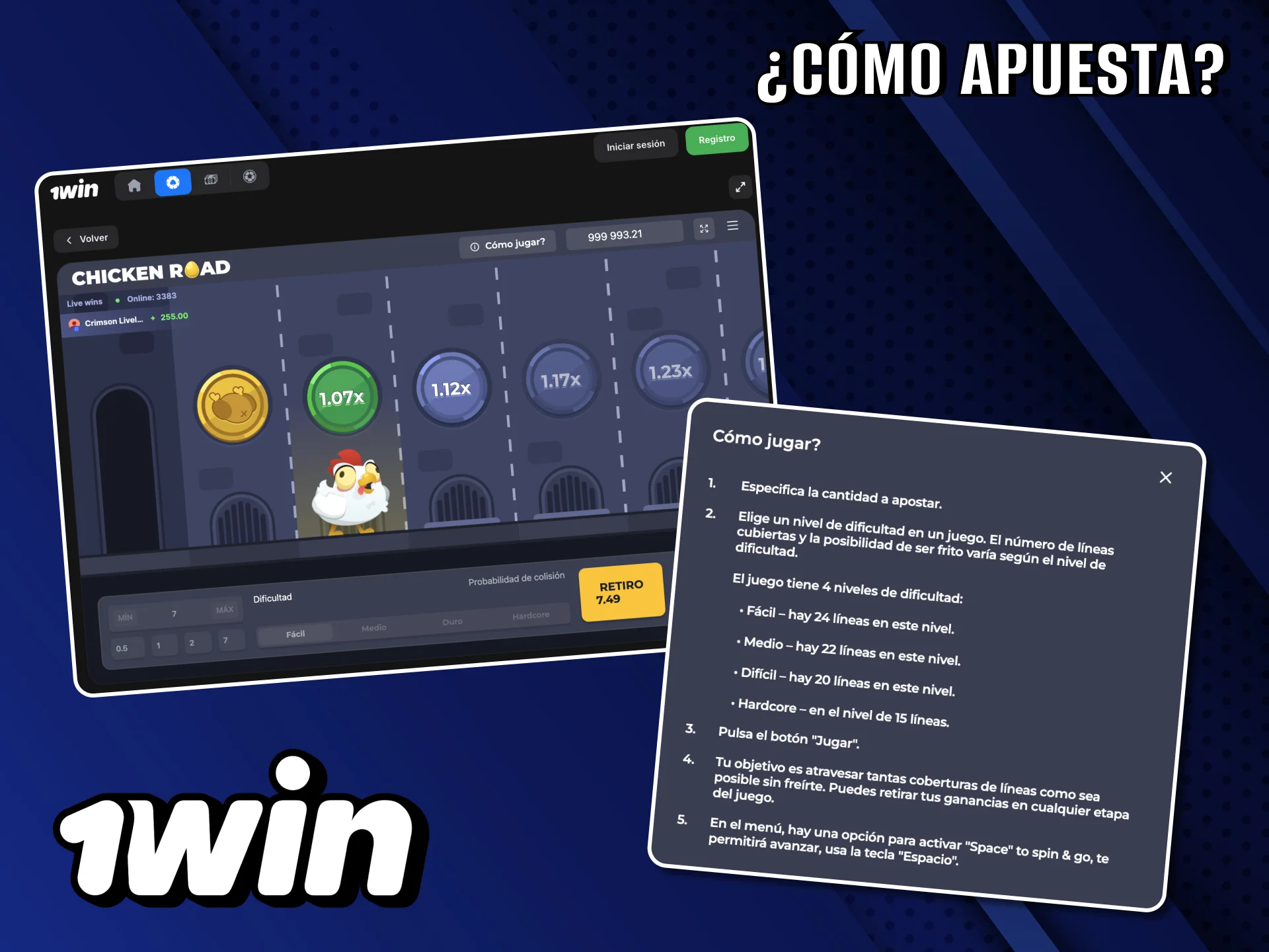 Descubre cómo apostar de forma eficaz en el juego Chicken Road del casino 1Win.