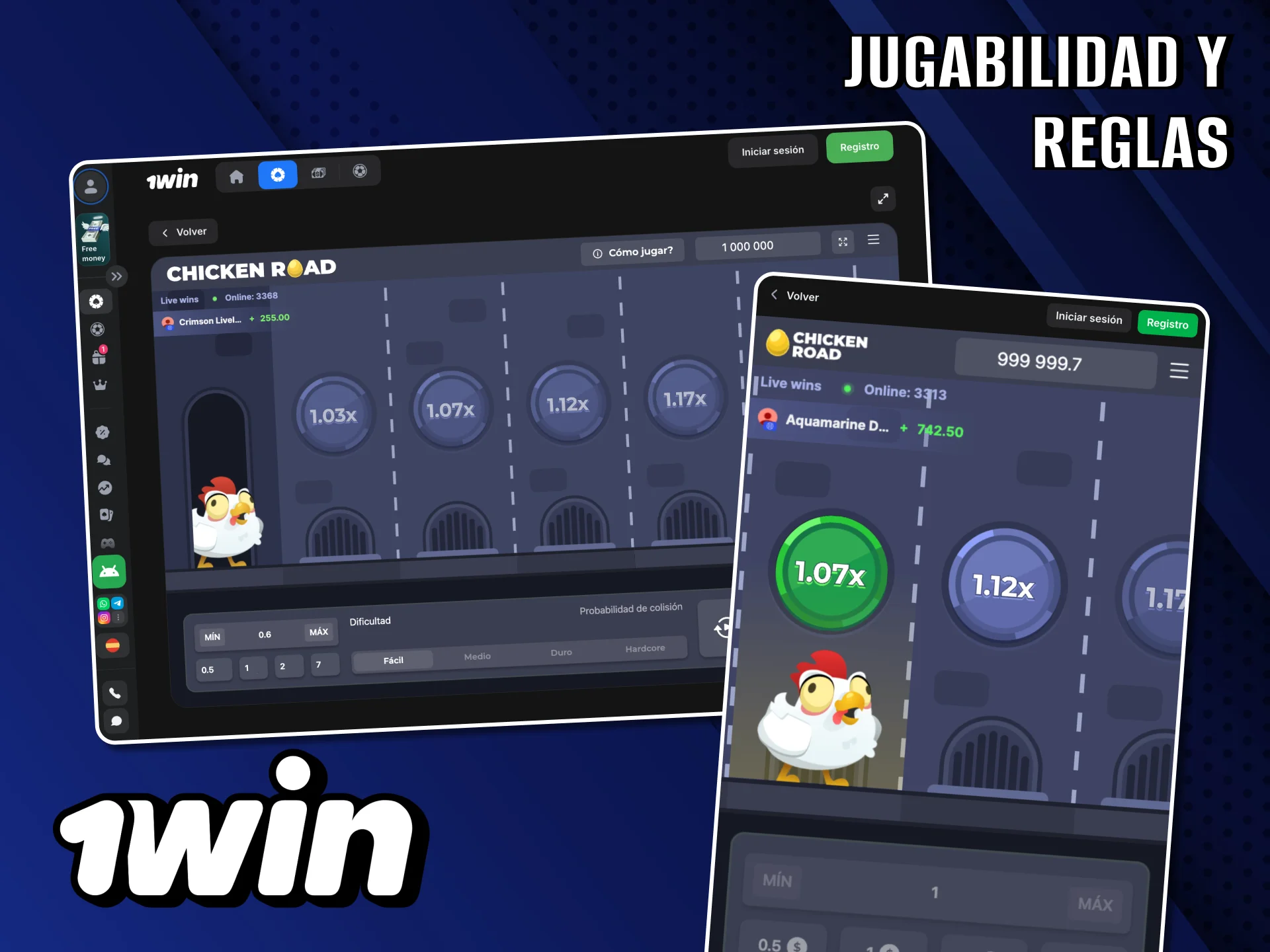 Conozca las reglas principales del juego Chicken Road del casino 1Win.