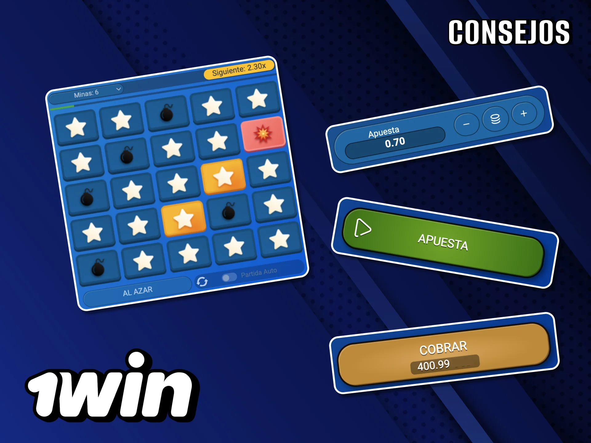Recomendaciones clave para apostar en Mines con 1Win.