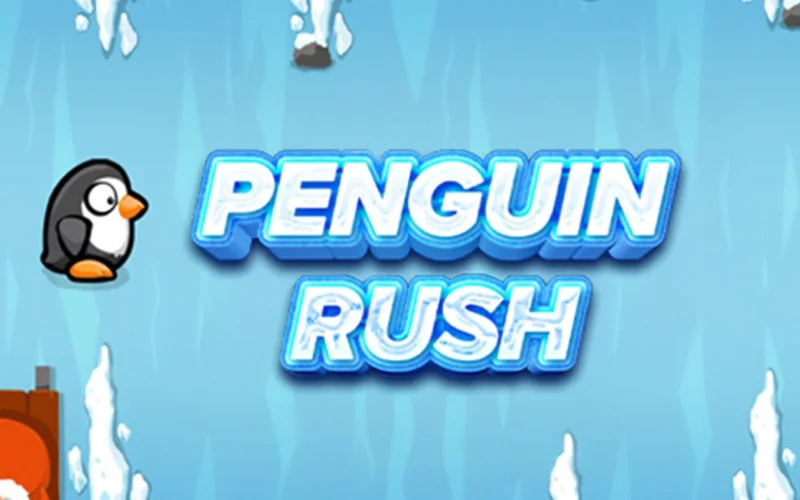Consigue líneas ganadoras en la tragaperras Penguin Rush del casino 1Win.