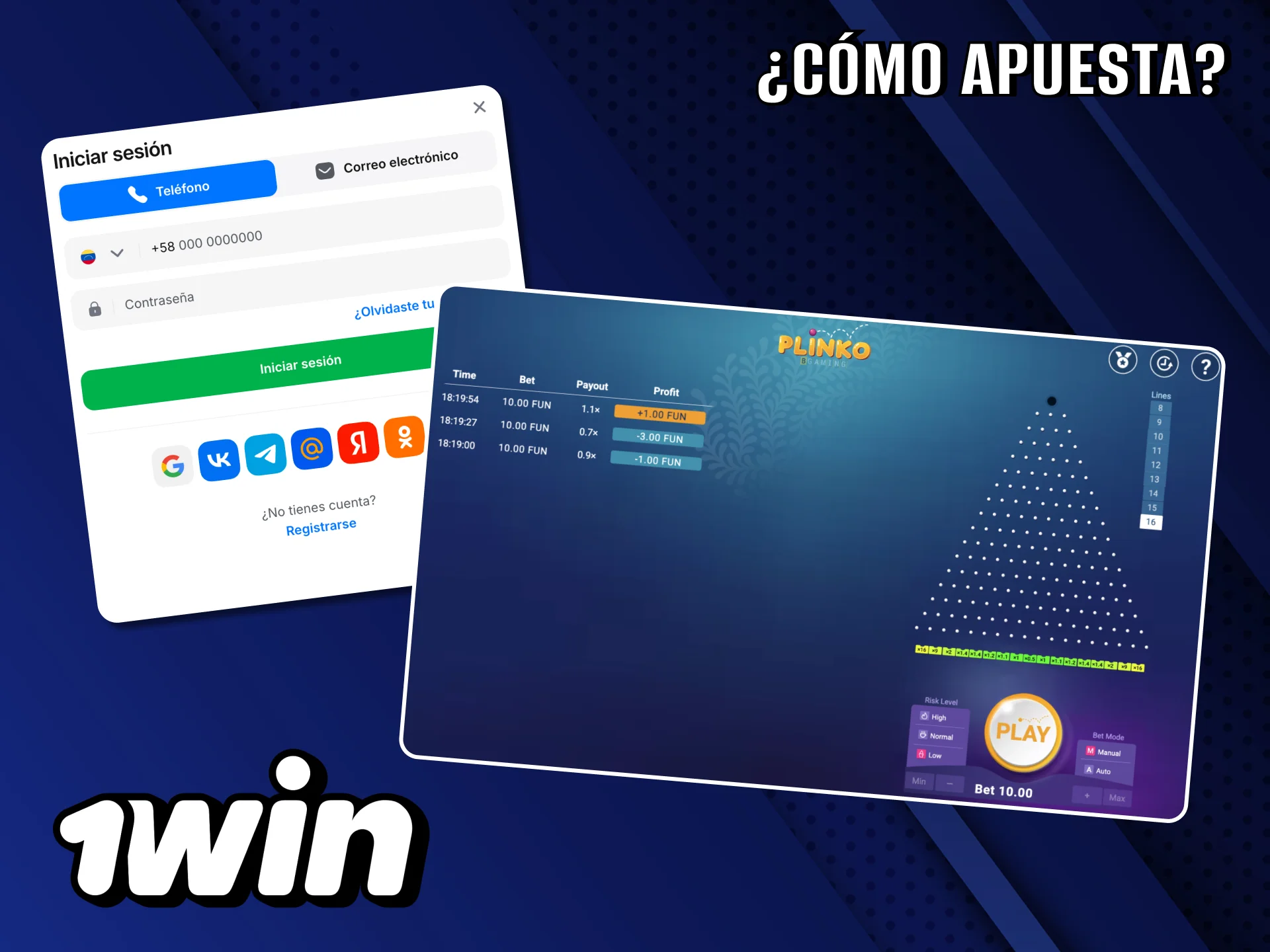 Guía rápida para jugar Plinko dentro de 1Win.