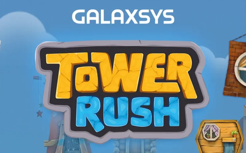 Construye una torre y aumenta tu coeficiente en el juego Tower Rush del casino 1Win.